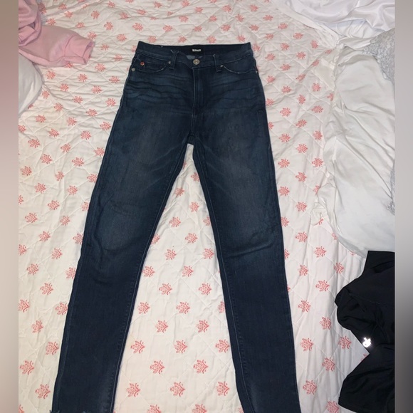 Hudson High Waisted Barbara Skinny Ankle Jeans (Dark Wash) - size - Picture 3 of 13